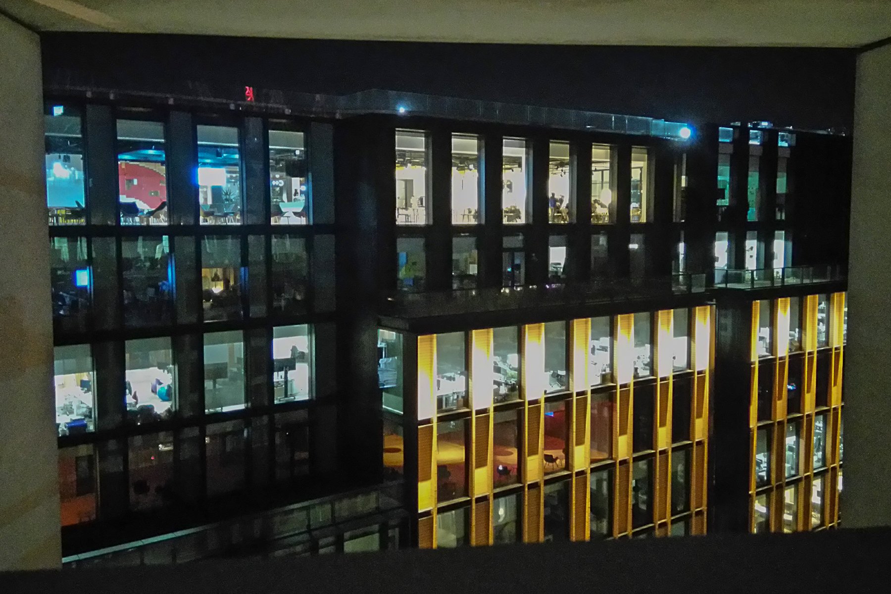 Image of a building at night